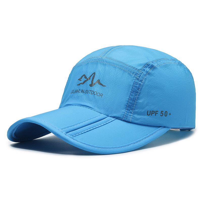 Outdoor Sun-Proof Mountaineering Peaked Cap Men's Summer Rainproof and Sun Protection Quick-Drying Foldable Hat Women's Fishing Sun Protection Baseball Cap