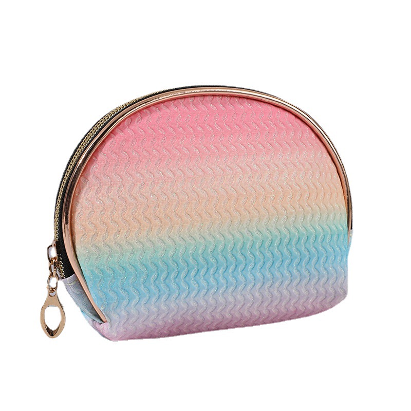 Glitter Color GREAT Coin Purse Large Capacity Portable Waterproof Cosmetic Bag Shell Storage Bag Wash Bag