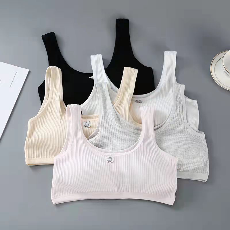 Supply Girl's Underwear Junior High School Student Cotton Children's  Development Period Small Vest Big Children Girls Thin Summer Bra