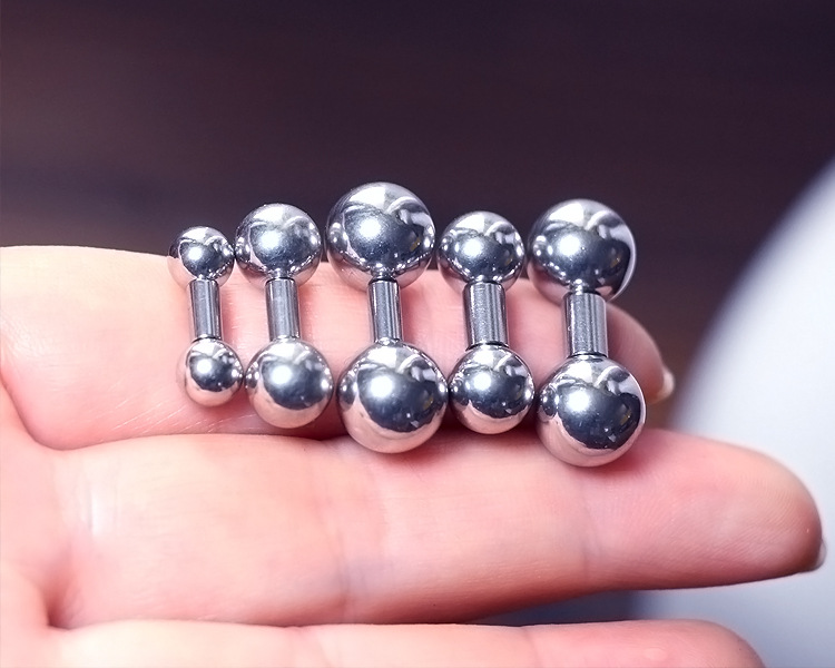 6mm短杆钛钢系带钉阴唇钉耳骨钉男性阴环体环多用环pa刺环刺穿