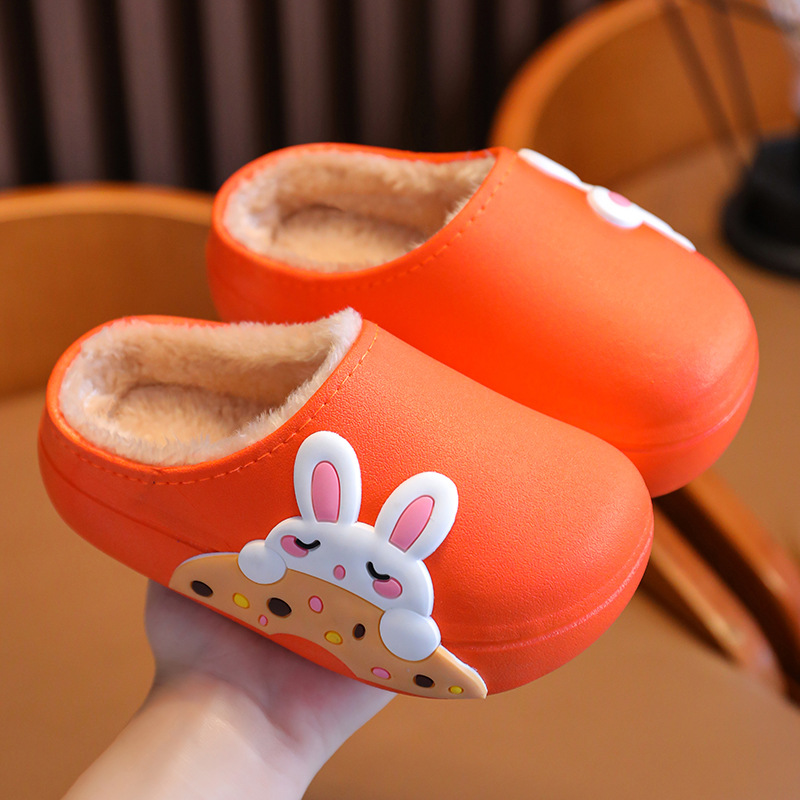 kid shoe Winter Kid Cartoon Cute Warm Waterproof Non-Slip Girls Home Boys Baby Furry Children Cotton Slippers