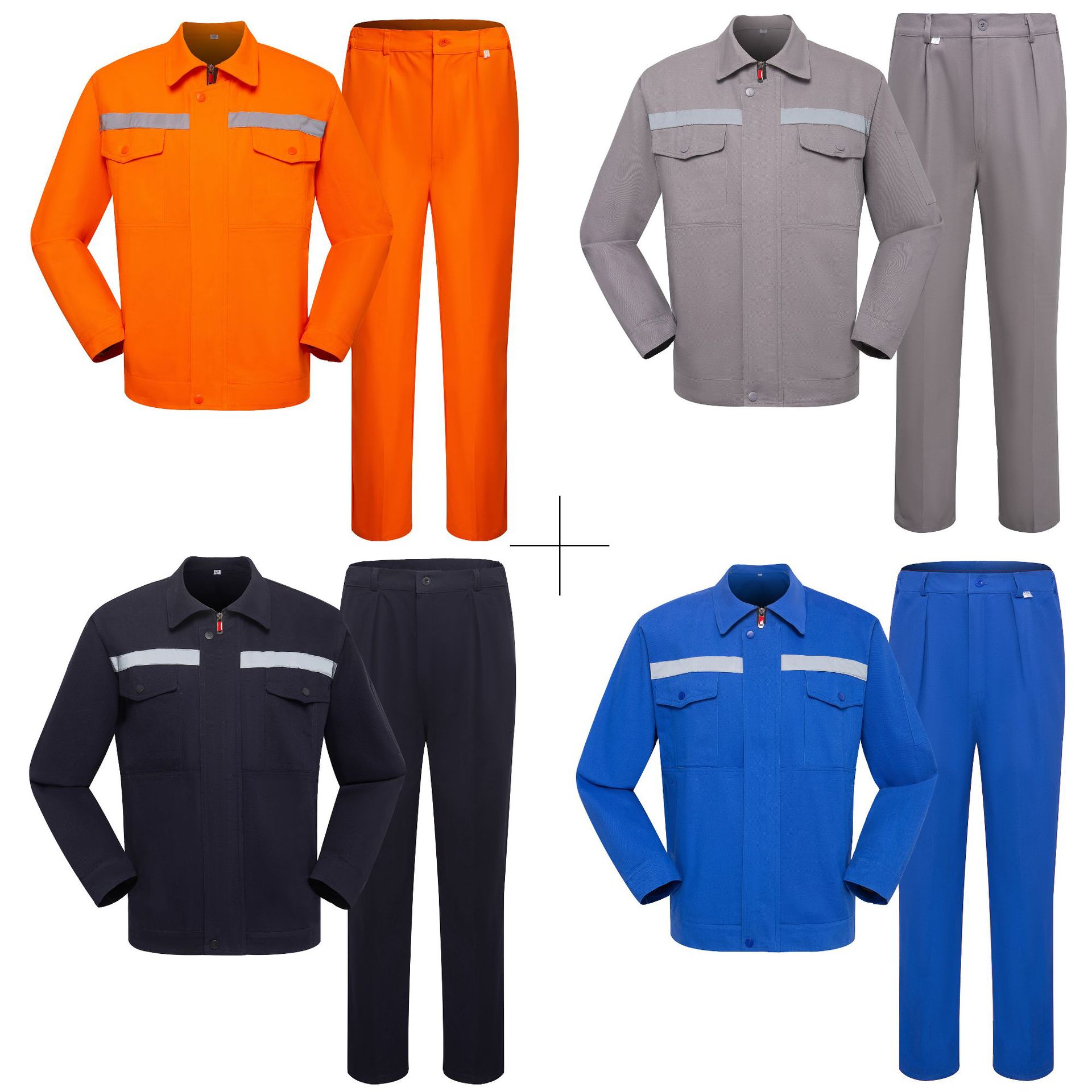 新款棉加反光条秋冬劳保工作服套装 耐穿电焊 工厂 车间服批发