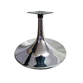 厂家生产休闲转椅不锈钢镜面喇叭底盘旋转休闲椅底座家具五金配件