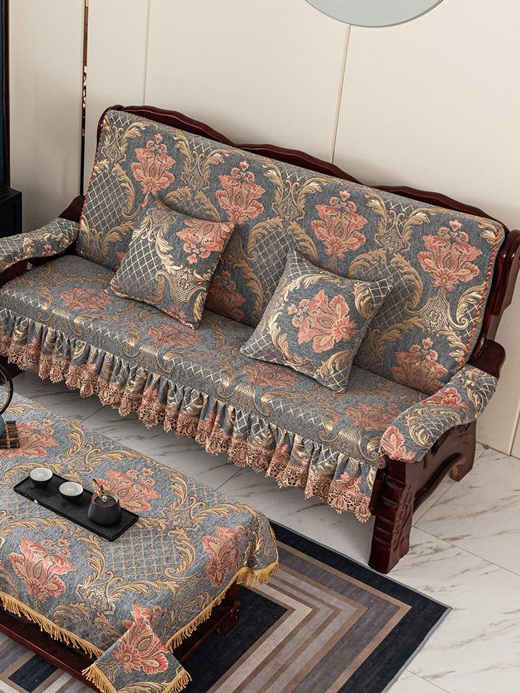 凉椅坐垫带靠背木头沙发坐垫靠垫一体木质老款实木椅子垫四季通用