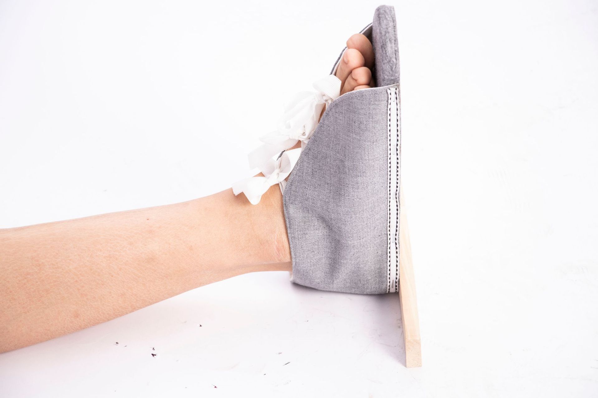 固定丁字木板鞋 骨科康复脚踝固定丁字矫正鞋 足下垂支具防旋鞋