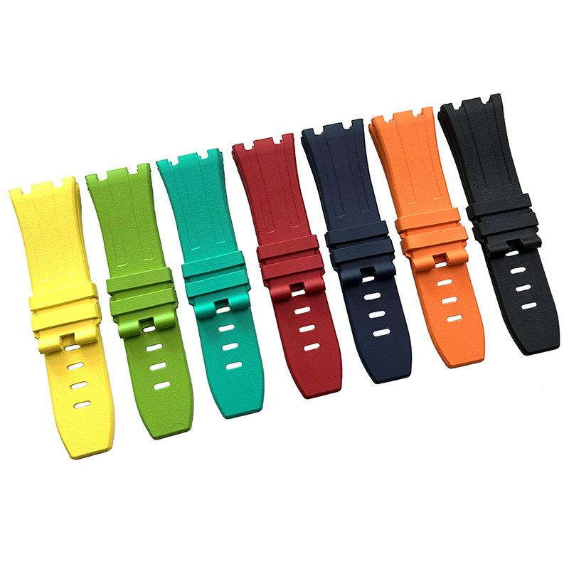 适用ap皇家橡树氟橡胶表带离岸系列15710 15703防水防汗28mm表链