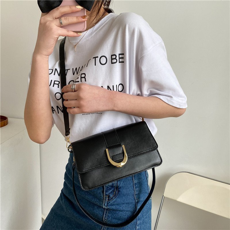 Women's Bag 2021 Spring New Fashion Pu Shoulder Bag Ins Western Style Portable Crossbody Bag Baguette Bag