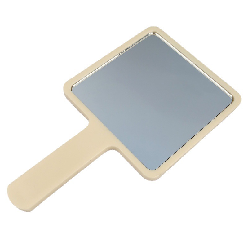 Thickened Square Small Mirror HD Hairdressing Mirror Portable Handheld Makeup Mirror Plastic Cosmetic Mirror Handheld Mirror Wholesale