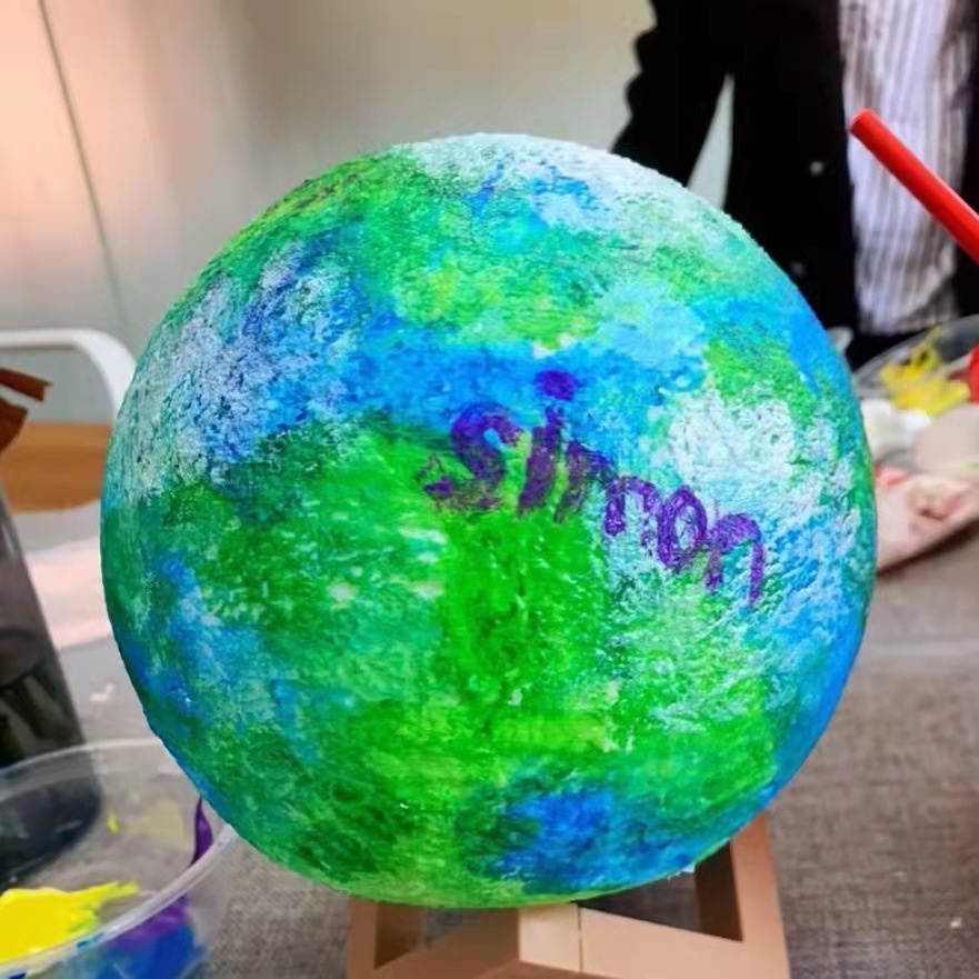 画室diy彩绘月球灯学生儿童小礼品3d星球灯厂家直销地摊促销货源