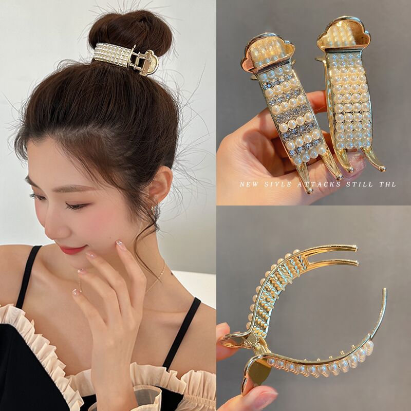 抖音同款抓夹后脑勺气质发夹女优雅丸子头发卡高级感盘发神器头饰