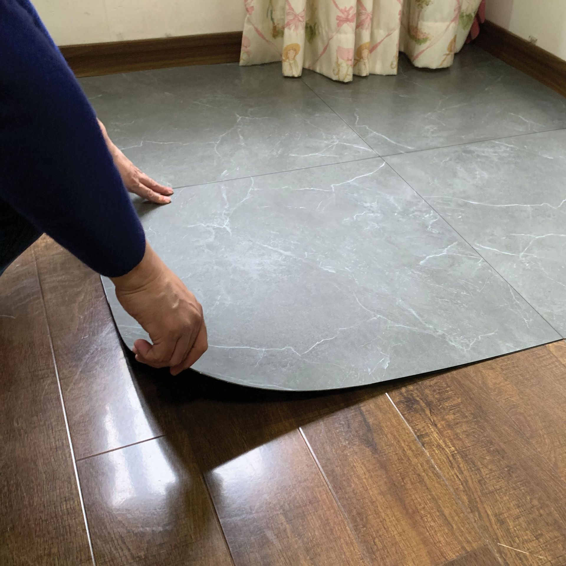 Stone Pattern Floor Stickers Self-Adhesive Non-Slip Wear-Resistant PVC Floor Cement Floor Directly Spread Plastic Plastic Flooring