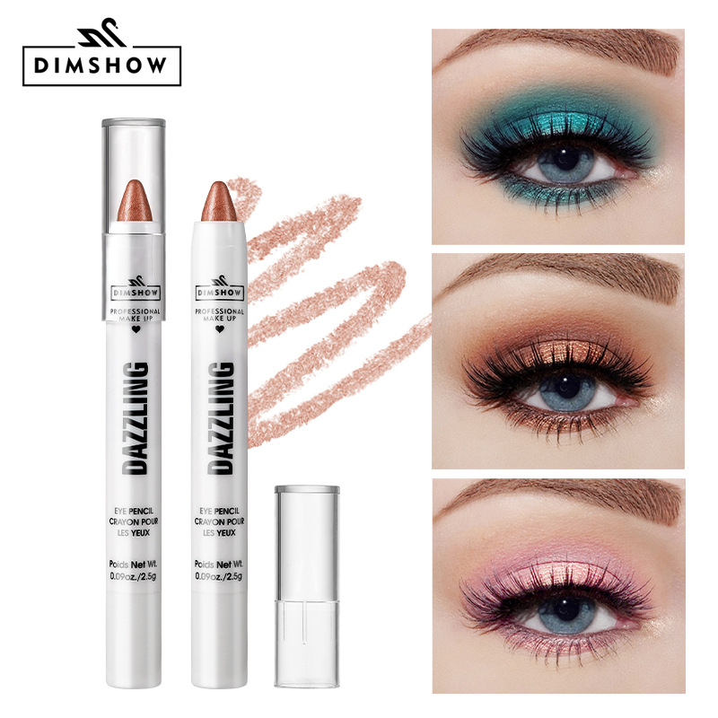 Cross-Border Hot Dimshow Eyeliner Pen Eye Shadow Pen Multicolor Highlight Brightening Waterproof and Durable Eyeshadow Pearlescent Foaming