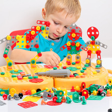 儿童拧螺丝工具箱可拆卸立体拼盘仿真维修工具电钻早教益智玩具