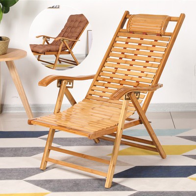 实木躺椅冬夏两用折叠午休阳台家用老人靠背椅户外休闲沙滩椅