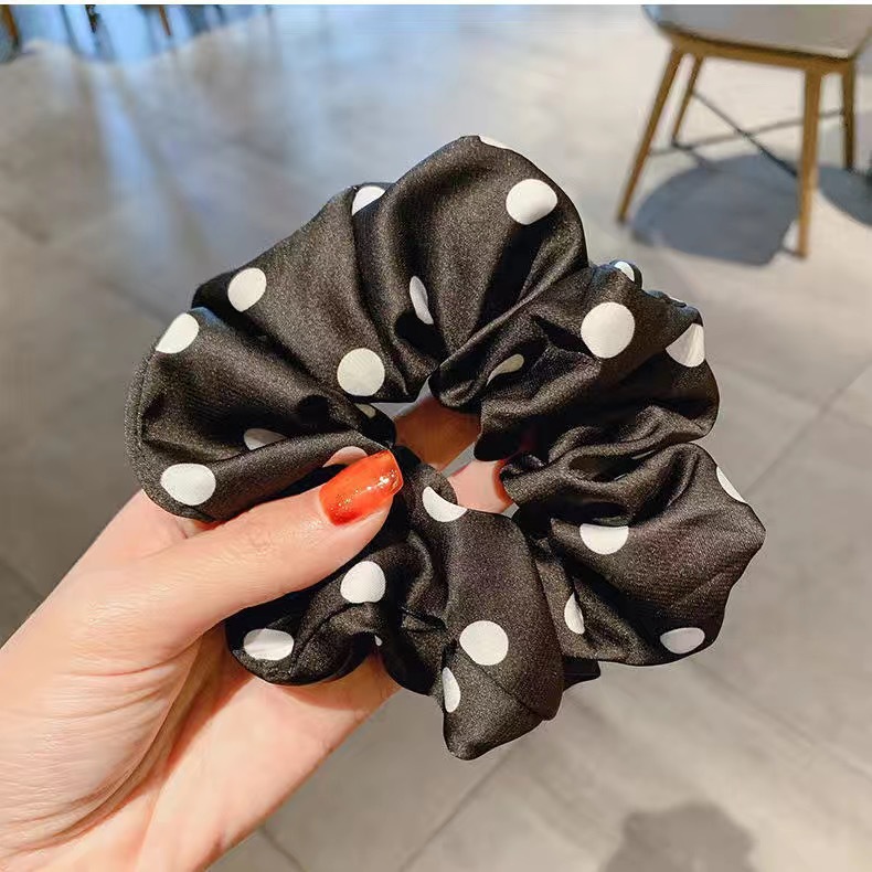 South Korea Large Intestine Ring Hair Rope Hair Band Vintage Leopard Print Plaid Large Intestine Ring Simple Elegant Rubber Band Headdress for Hair Ties