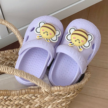 户外可爱小蜜蜂女童EVA软底沙滩鞋2024夏季新款儿童少女心洞洞鞋