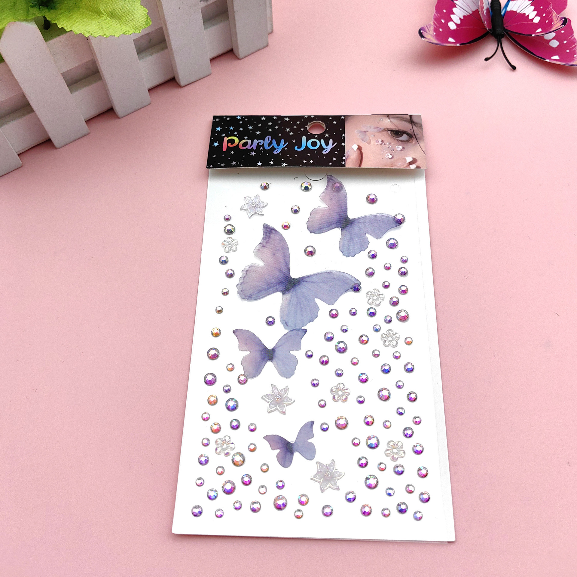 Diamond Sticker Eye Makeup Ornament Makeup Facial Pearl Makeup Children Stage Stick Face Diamond Sticker Eye Corner Rhinestone Eyebrow Paper Nail Art