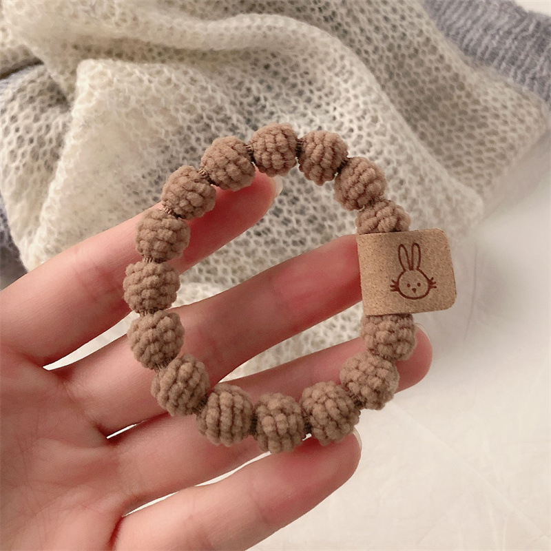 New Rabbit Hairtie Hair Band Women's Simple Hair Elastic Band Headwear High Elasticity Durable Hair Rope Hair Accessories