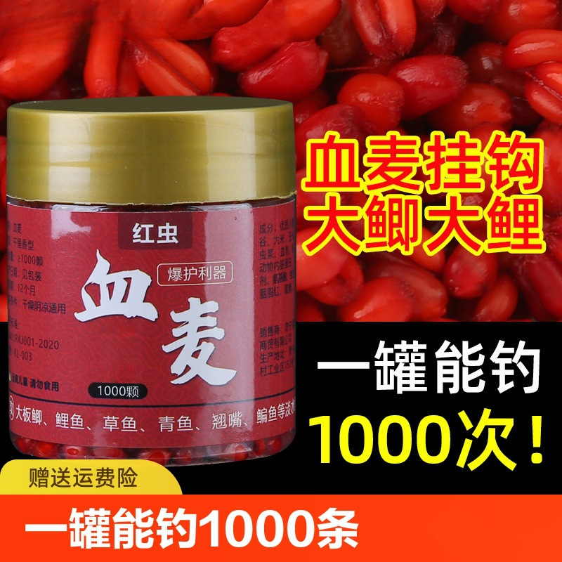 钓鱼小麦粒血麦饵料香野钓鲫鱼鲤鱼通杀红虫颗粒钓饵溪流线虫主攻