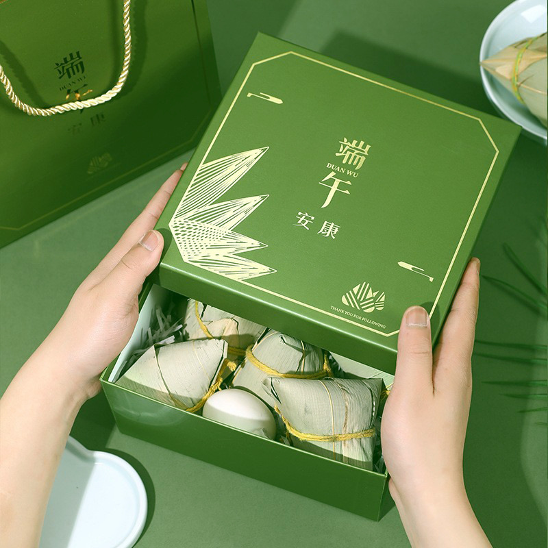 Dragon Boat Festival Zongzi Gift Box Zongzi Packing Box Company Activity Employee Welfare Gift Cup Fan Packing Box