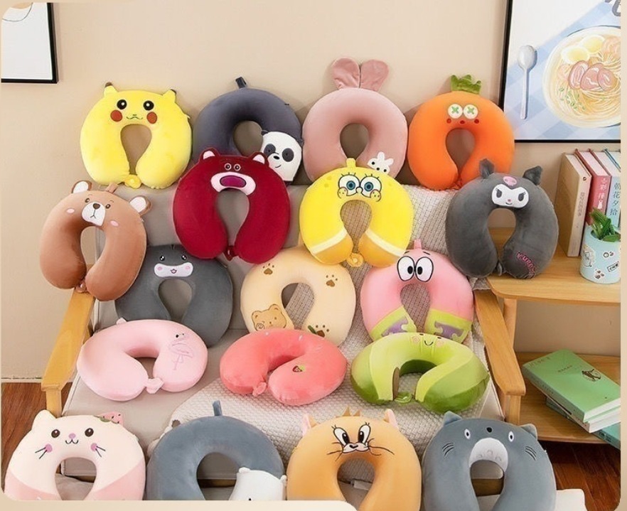 Cartoon Animal U-Shape Pillow Avocado U-Shape Pillow Head Car Pillow Factory Wholesale