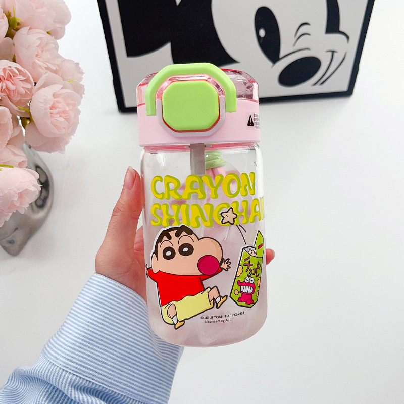 Crayon Xiaoxin High Borosilicate Glasses Good-looking Household Water Cup Large Capacity Portable High Temperature Resistant Cute Water Cup
