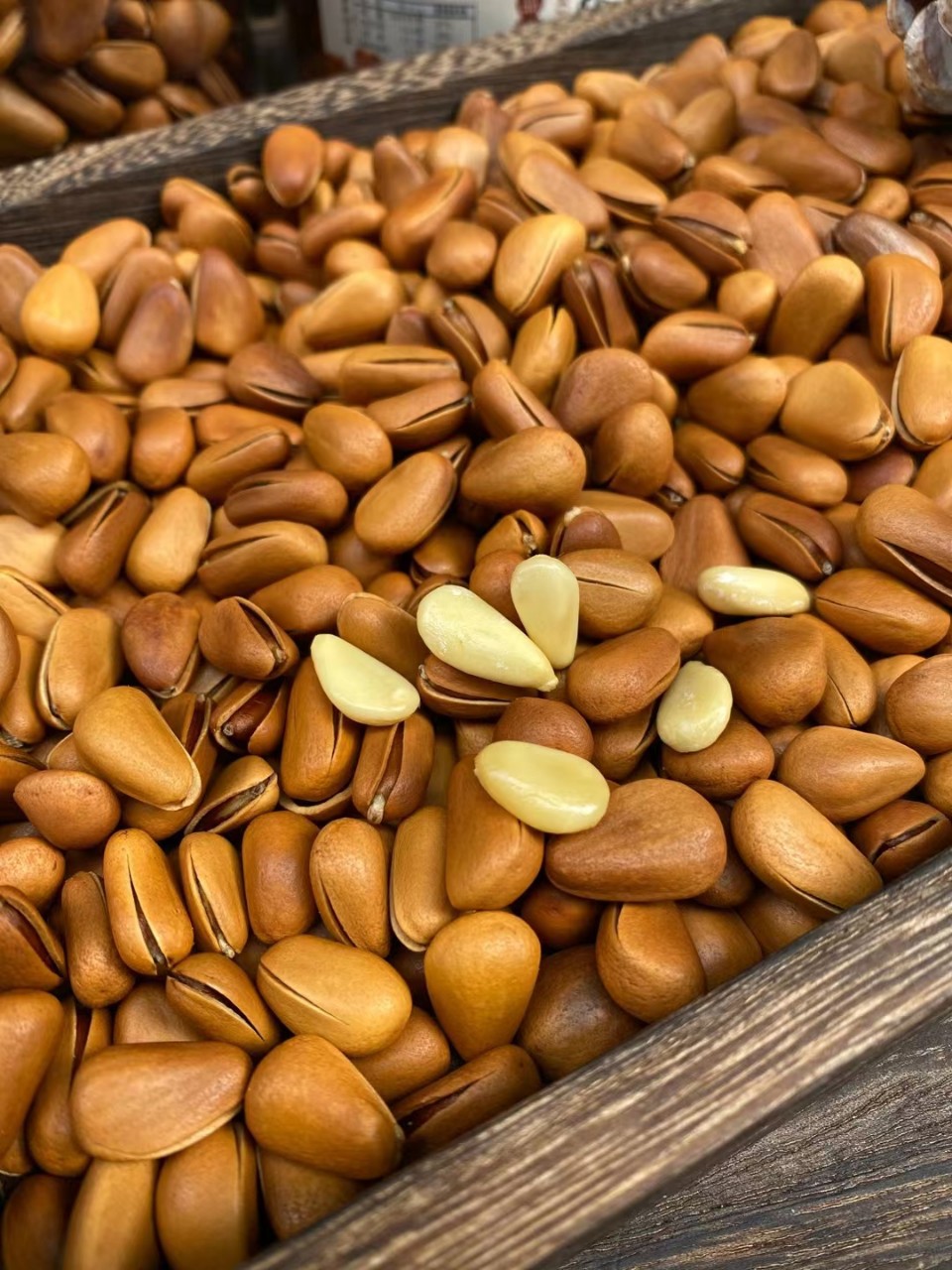 2021年新货松子王大颗粒东北红松子开口松子王罐装250克大量批发