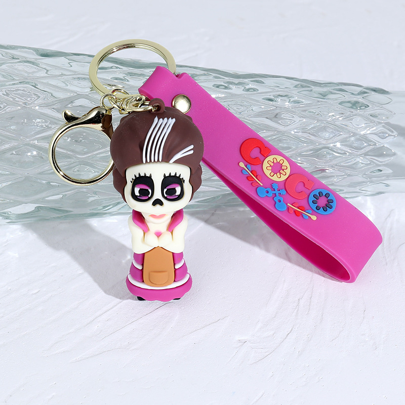 Cartoon Coco Series Keychain Pendant Other Bands Silicone Doll Couple Bags Car Pendant