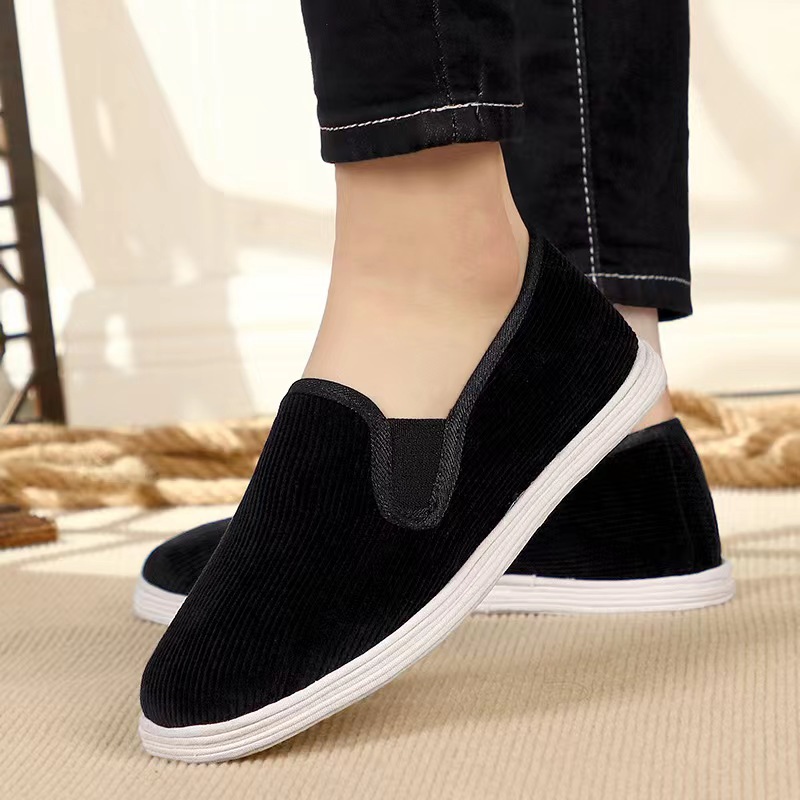 Old Beijing Cloth Shoes Strong Sole Cloth Shoes Manual Stitching Low Top Shallow Mouth Breathable Comfortable Cloth Shoes