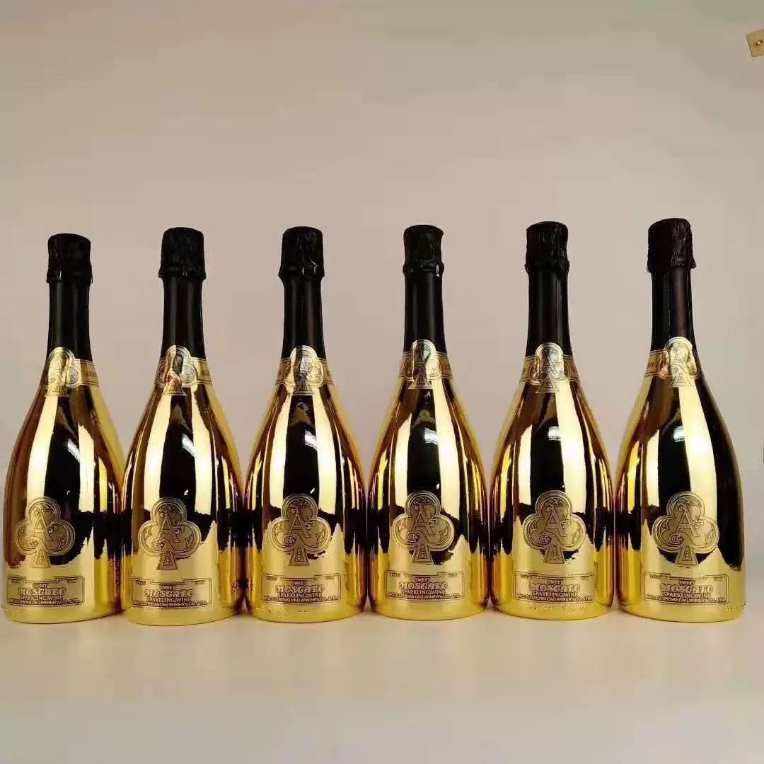 黑桃a桃花a起泡酒红酒洋酒土豪金汽泡香槟低度女士酒夜场酒吧ktv