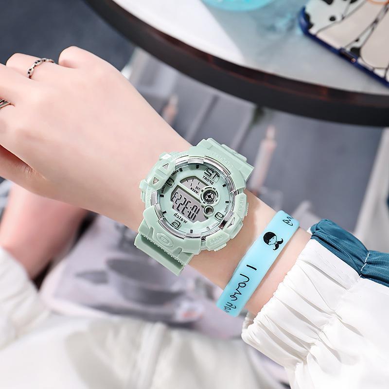 Fresh Sweet Large Dial Watch Female Student Girlfriends Couple Sports Waterproof Luminous Watch Manufacturer Popular