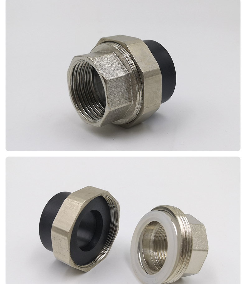 厂家批发 pe内牙铁活节 pe给水管件 pe供水热熔管件 pe内丝铁活接