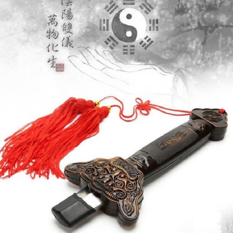 太极剑武术剑表演剑伸缩剑未开刃晨练宝剑古装男硬剑道具儿童响剑