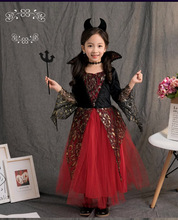万圣节儿童表演服装 皇后角色扮演cosplay演出服装 话剧表演服