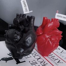 人体心脏蜡烛 跨境亚马逊身体器官心脏造型创意摆件香薰蜡烛批发