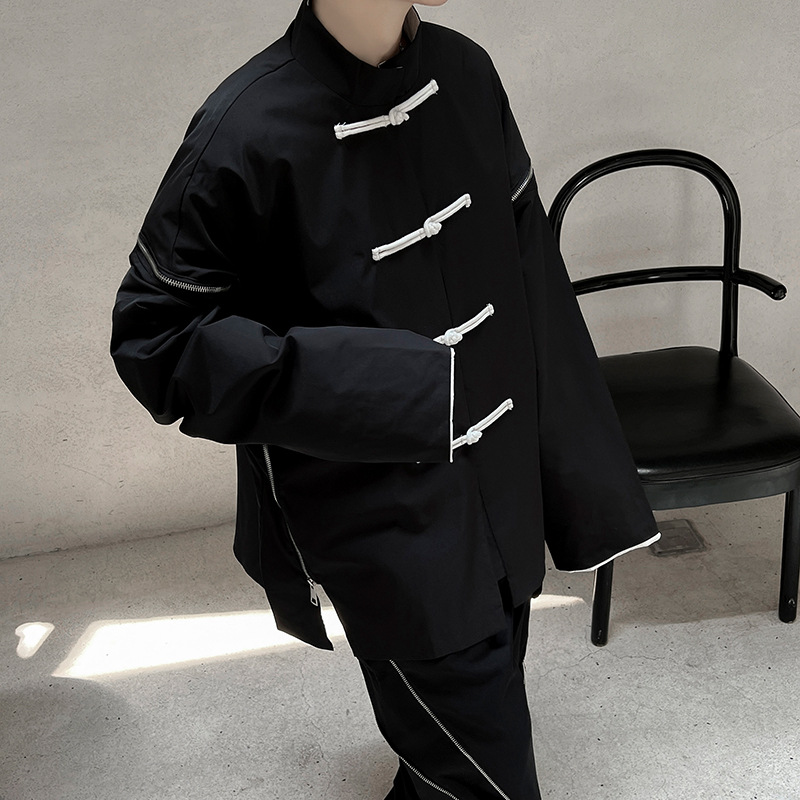 中国风新说唱exo同款演出服舞台装盘扣唐装汉服外套国潮夹克开衫