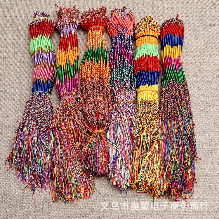 Colorful Rope Bracelet Dragon Boat Festival Hand-Woven Colorful Wire Five-Color Line Bracelet Wrist String Couple Bracelet Men and Women Wholesale