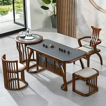 茶桌椅组合新中式办公室简约功夫茶台实木禅意泡茶桌茶具套装一体