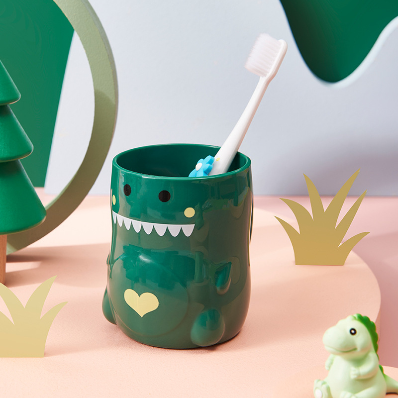 M57 New Children's Mouthwash Cup Cute Cartoon Dinosaur Styling Drinking Cup Creative Toothbrush Cup Tooth Cup