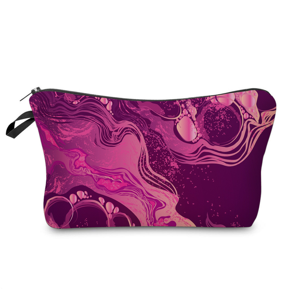 New Cross-Border Hot Selling Marbling Cosmetic Bag Amazon Multi-Function Pillow Bag Magic Color Storage Wash Bag