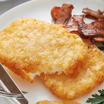 辛普劳香脆薯饼肯德kf冷冻半成品方形椭圆土豆饼盒装618克10片