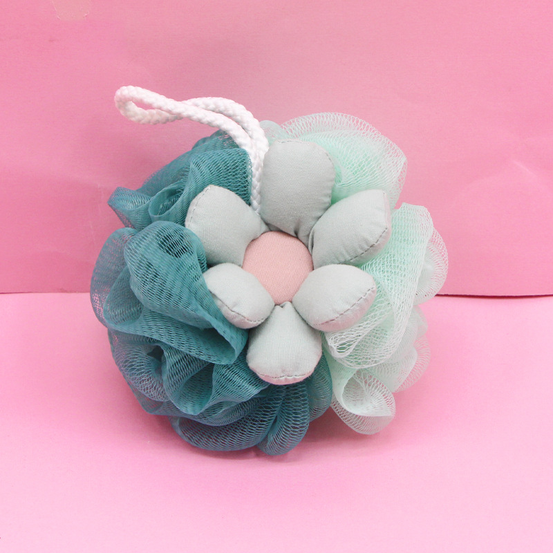 50G Large Flower Loofah Internet Celebrity Loofah No Scattered Flowers Miracle Baby Sponge Mesh Sponge No Scattered Bath Bubble Ball