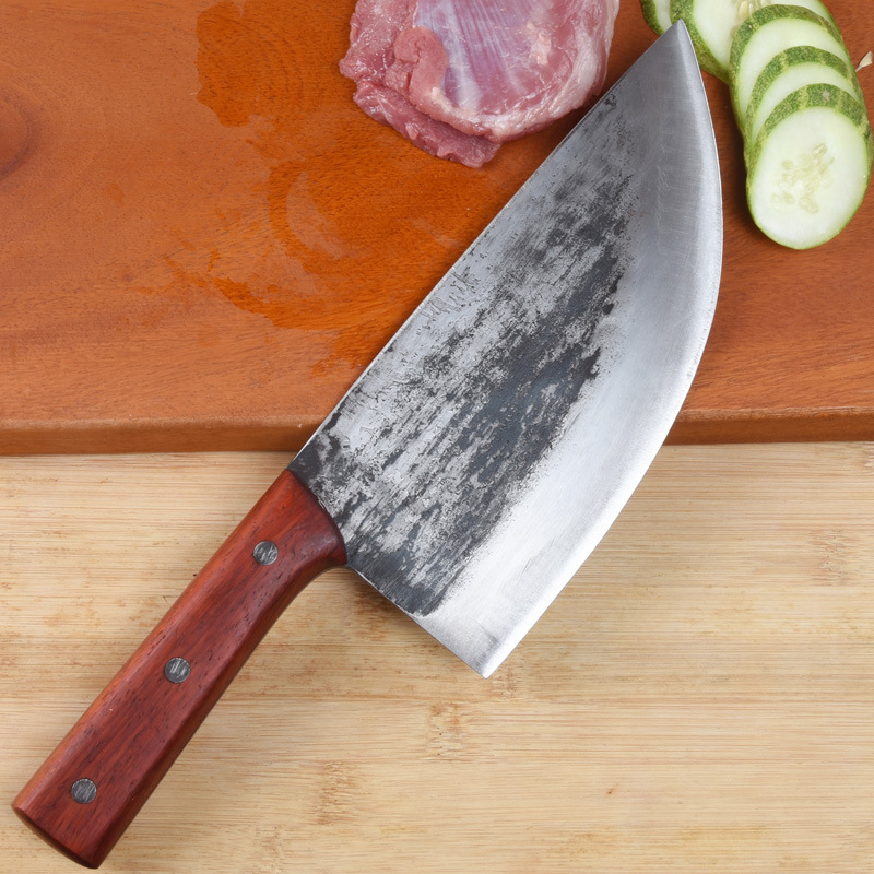 古代复古弹簧钢锻打屠宰猪肉刀肉联厂分割刀切肉刀杀猪刀卖肉刀具
