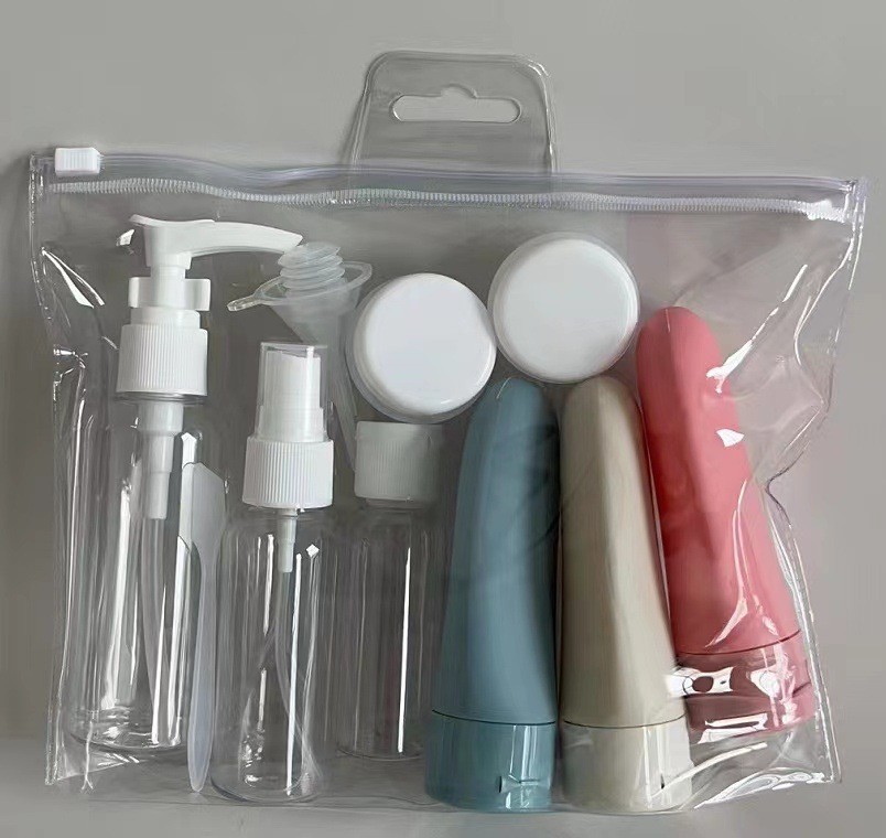 Travel Set Cosmetic Bottle Plastic Bottle Lotion Bottle Toner Shampoo Sub-Bottle Spray Bottle 11-Piece Set