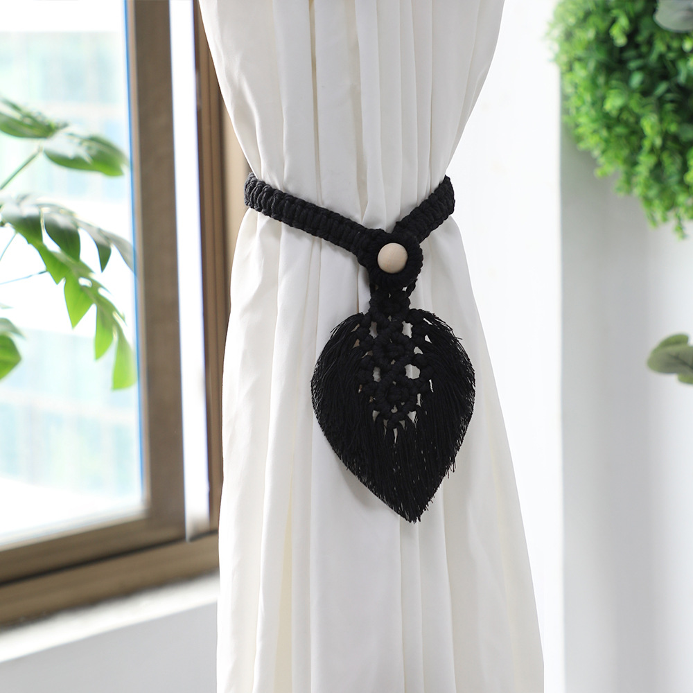 Cross-Border Hot Sale Nordic Curtains Strap Curtain Hand-Woven Cotton String Curtain Buckle Hanging Decoration Curtain Accessories