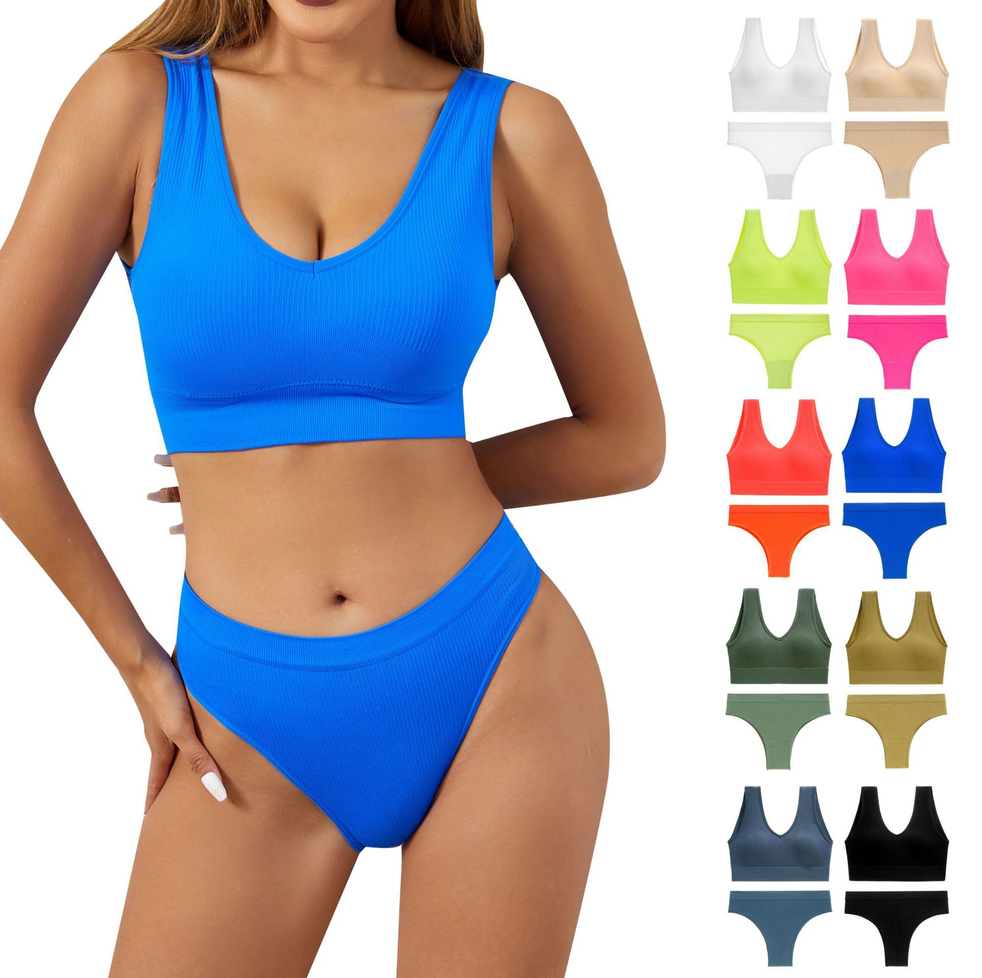 wireless push-up underwear women‘s big chest small shockproof sports bra big u backless sexy beauty vest suit