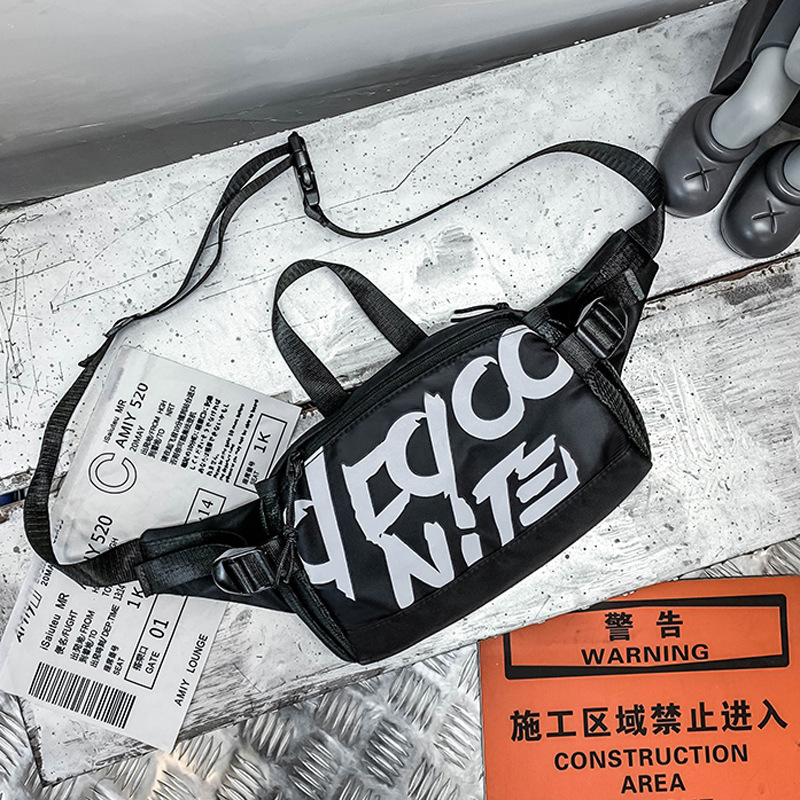 Cross-Border Men's and Women's Handbags 2022 New Street Trendy Unique Chest Bag Female Korean Style Student Nylon Crossbody Waist Bag Male