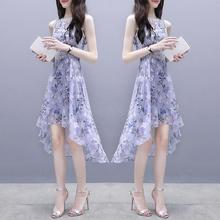 雪纺法式小众连衣裙2023新款夏很仙的裙子超仙女碎花洋气质女神范