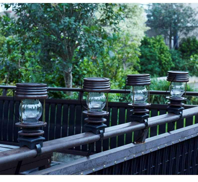 御奥太阳能灯户外庭院阳台栏杆装饰家用夜灯花园围栏绑带水马灯