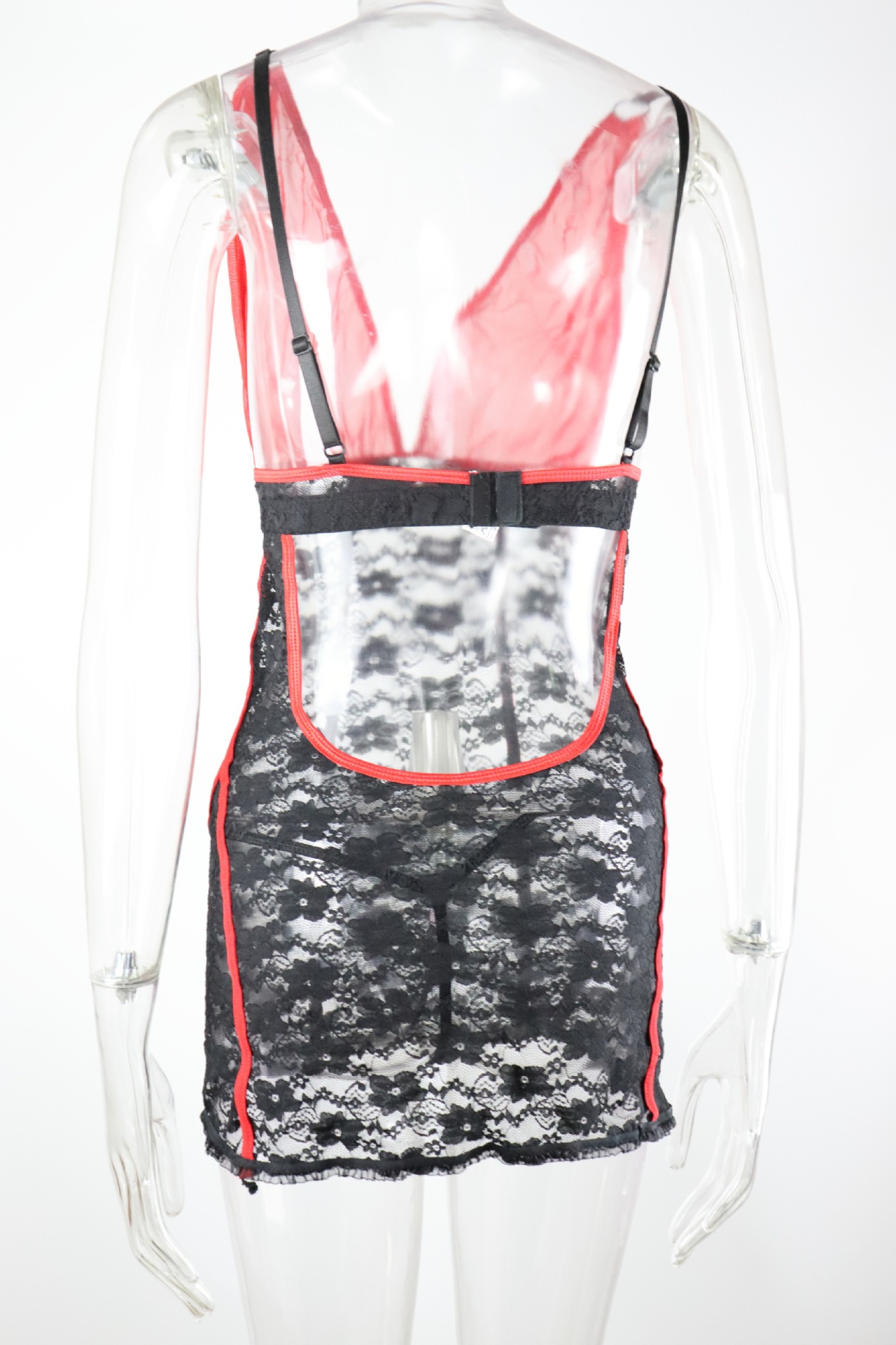 外贸亚马逊欧美性感情趣内衣女装包臀旗袍蕾丝睡衣套装透视家居服